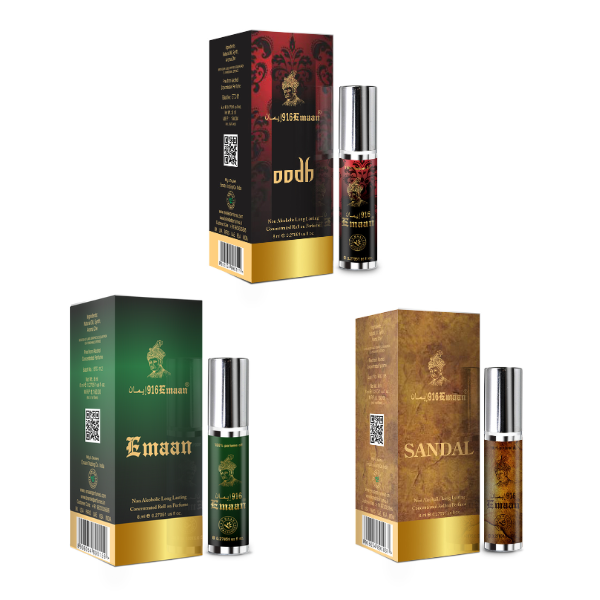 Emaan`s Woody`s Pack of 3 Roll-On Perfume